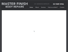 Tablet Screenshot of masterfinishbodyrepairs.com.au